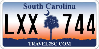 SC license plate LXX744