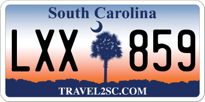SC license plate LXX859