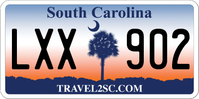 SC license plate LXX902