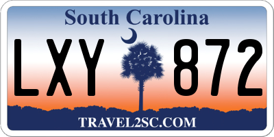 SC license plate LXY872