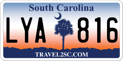 SC license plate LYA816