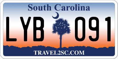 SC license plate LYB091