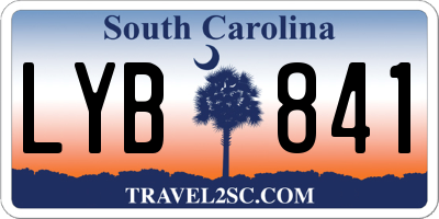 SC license plate LYB841
