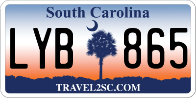SC license plate LYB865