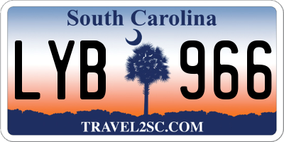 SC license plate LYB966