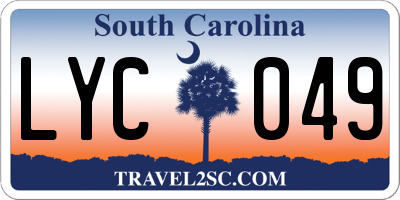 SC license plate LYC049