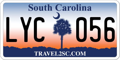 SC license plate LYC056