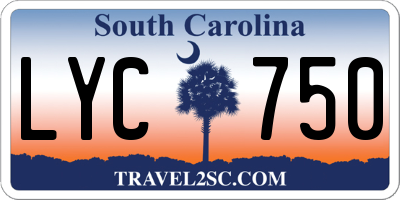 SC license plate LYC750