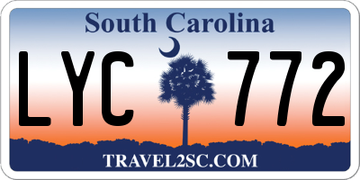 SC license plate LYC772
