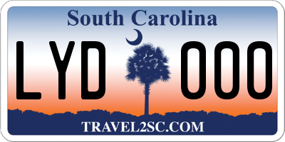 SC license plate LYD000