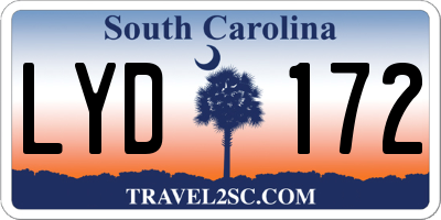 SC license plate LYD172