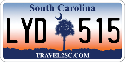 SC license plate LYD515