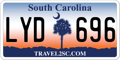 SC license plate LYD696