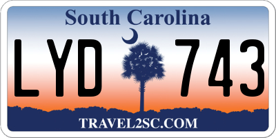 SC license plate LYD743