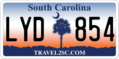 SC license plate LYD854