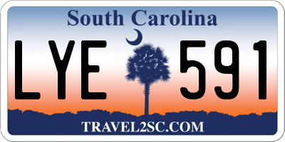 SC license plate LYE591