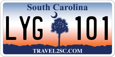 SC license plate LYG101