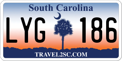 SC license plate LYG186