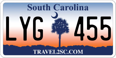 SC license plate LYG455