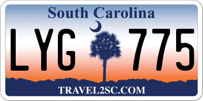 SC license plate LYG775