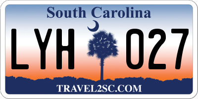 SC license plate LYH027