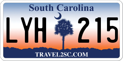 SC license plate LYH215