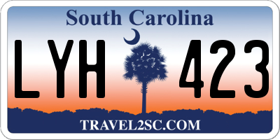 SC license plate LYH423