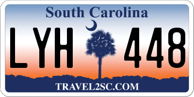 SC license plate LYH448