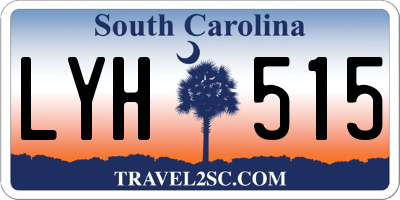 SC license plate LYH515