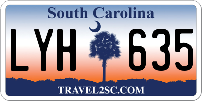 SC license plate LYH635