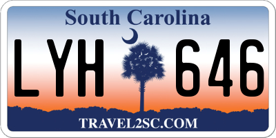SC license plate LYH646