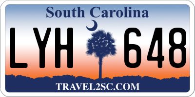 SC license plate LYH648