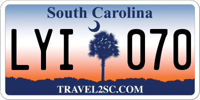 SC license plate LYI070
