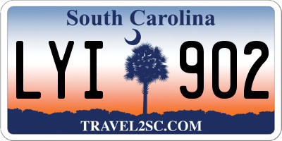 SC license plate LYI902