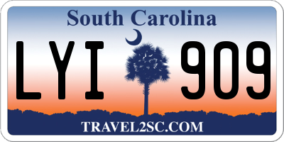 SC license plate LYI909