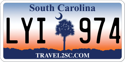 SC license plate LYI974