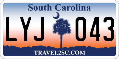 SC license plate LYJ043
