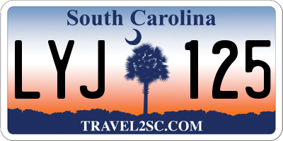 SC license plate LYJ125