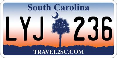SC license plate LYJ236