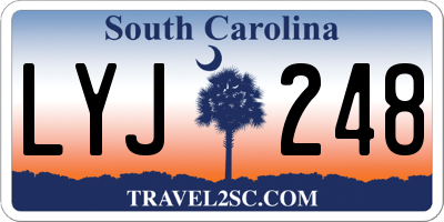 SC license plate LYJ248
