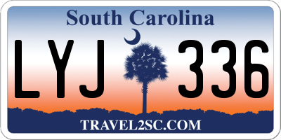 SC license plate LYJ336