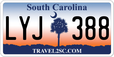 SC license plate LYJ388
