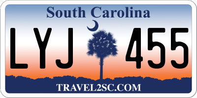 SC license plate LYJ455