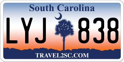 SC license plate LYJ838
