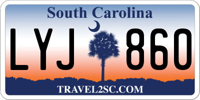SC license plate LYJ860