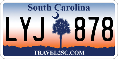 SC license plate LYJ878