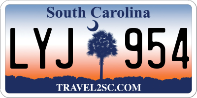 SC license plate LYJ954