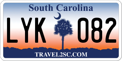 SC license plate LYK082