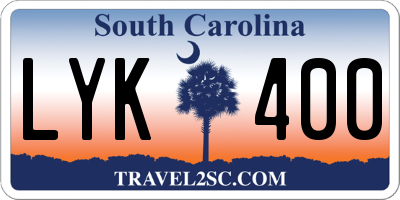SC license plate LYK400