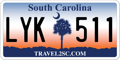 SC license plate LYK511